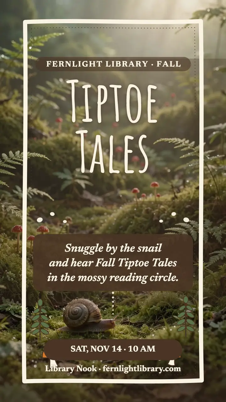 Fernlight woodland storytime morning story template