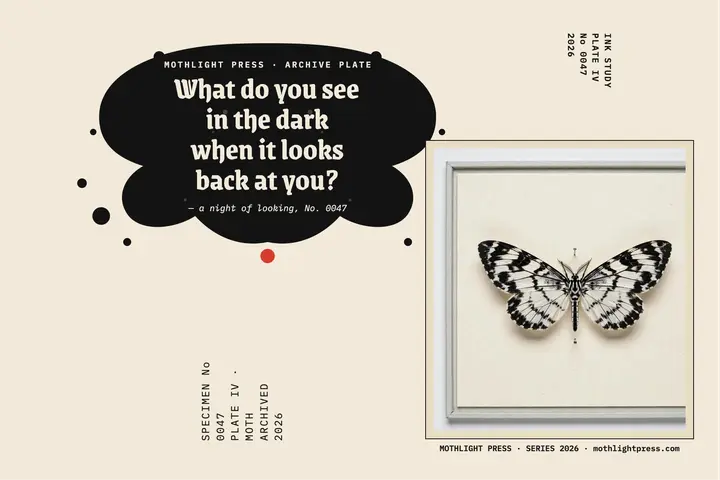 Mothlight Press inkblot question postcard template