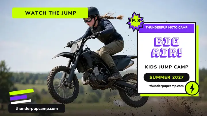 Thunderpup moto camp big air thumbnail template