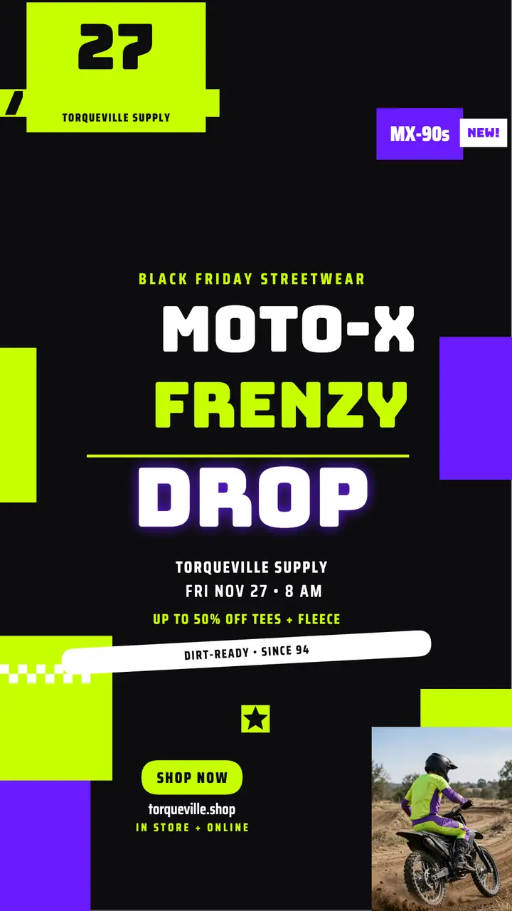 Torqueville Black Friday moto drop story template