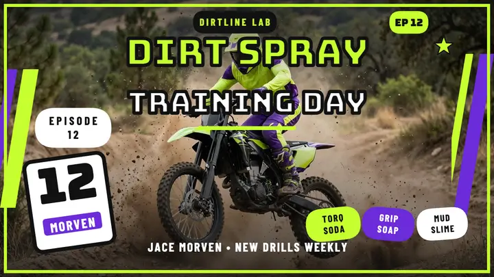 Dirt spray moto training thumbnail template