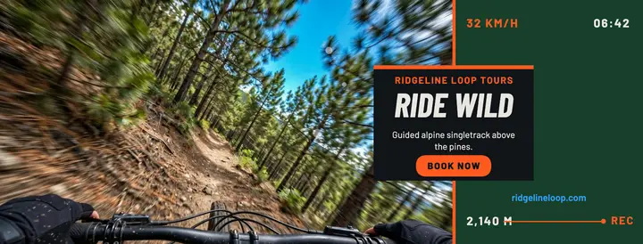 Ridgeline Loop mountain ride tour cover template