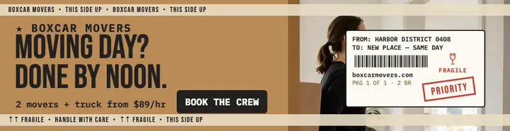 Boxcar Movers kraft tape billboard template