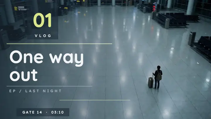 One way out moving abroad vlog thumbnail template