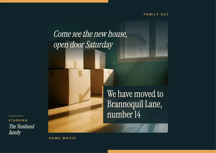 We have moved announcement card, director's cut template