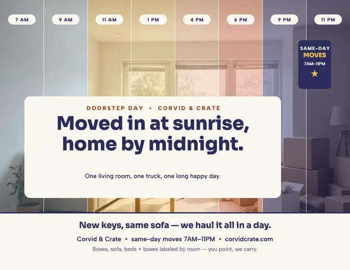 Doorstep Day moving day flyer template