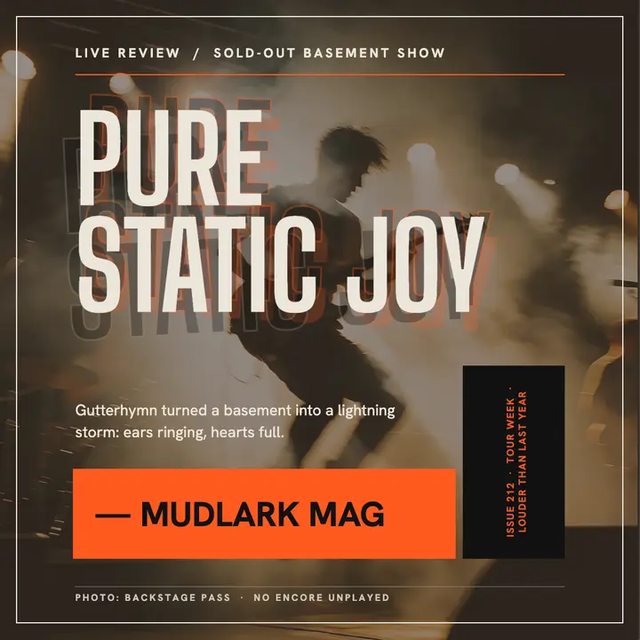 Mudlark Mag live show review, grunge post template
