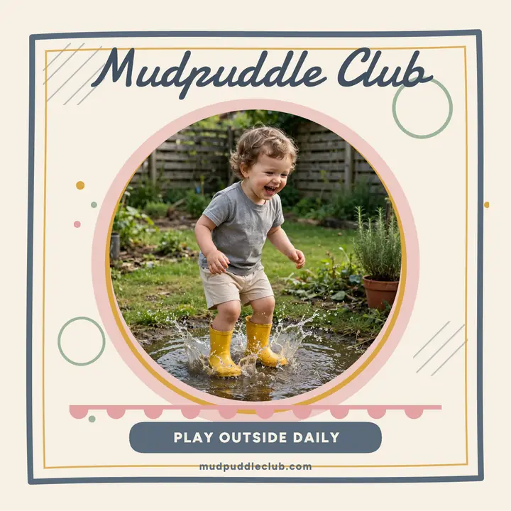 Mudpuddle Club backyard play podcast cover template