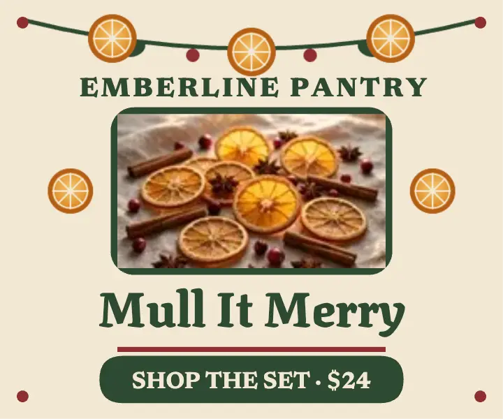 Emberline Pantry mulling spice holiday ad: mulling spice ad template