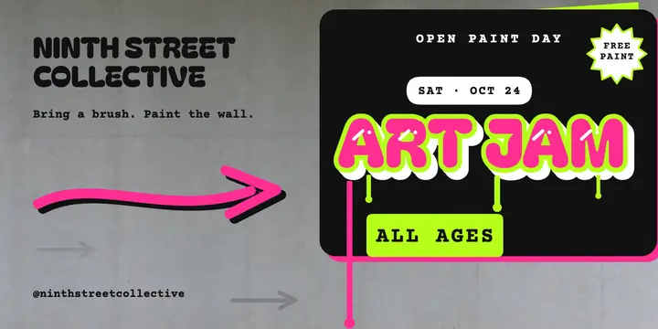Ninth Street Collective mural art jam post template