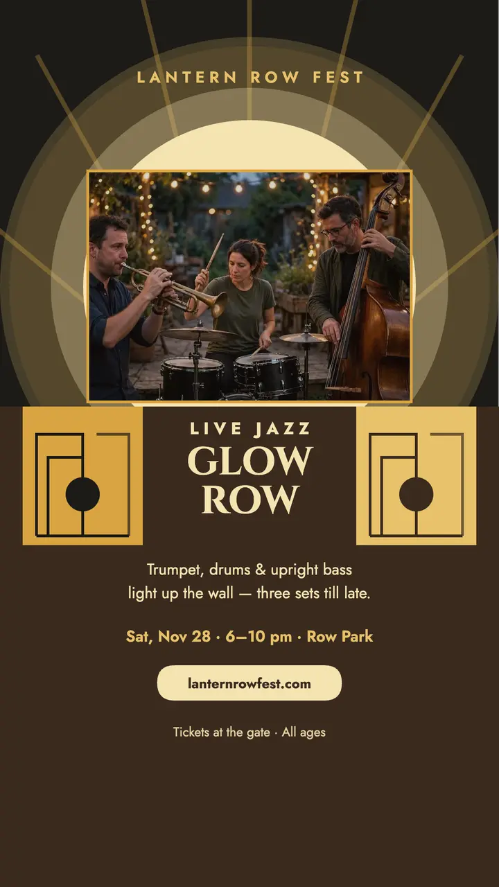 Lantern Row jazz and mural festival story template