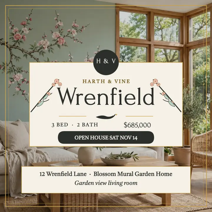 Wrenfield garden townhome listing post template