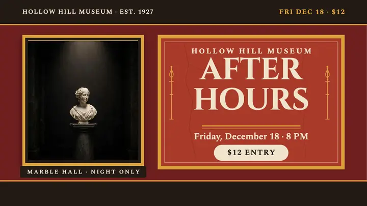 Hollow Hill Museum after hours thumbnail template