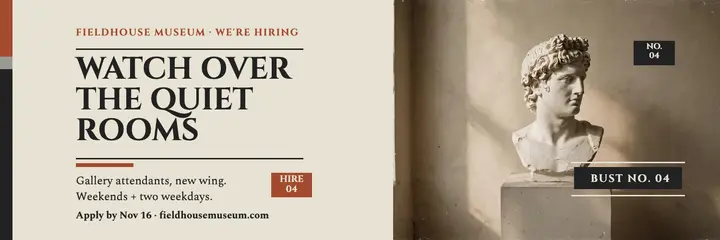 Fieldhouse Museum gallery attendant header template