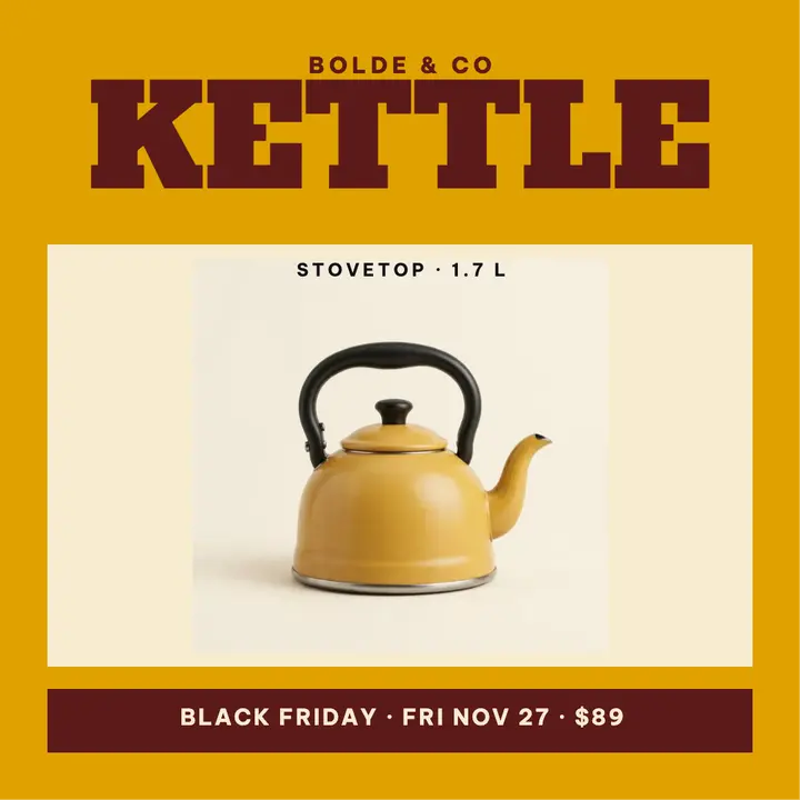 Bolde mustard kettle drop post template