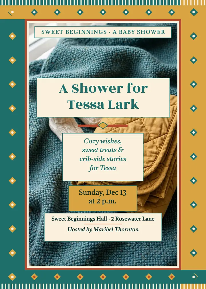 Sweet Beginnings baby shower invitation template