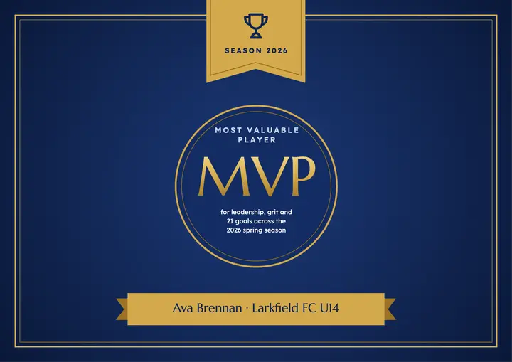 Season MVP award template