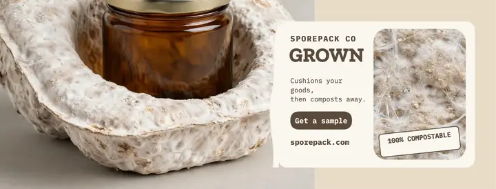 Sporepack grown packaging cover template