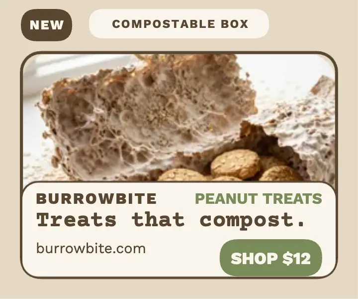 Burrowbite compostable treat box ad template
