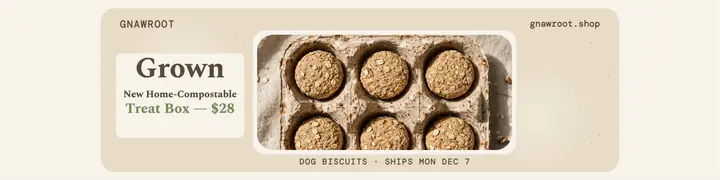 Gnawroot compostable treat box banner template