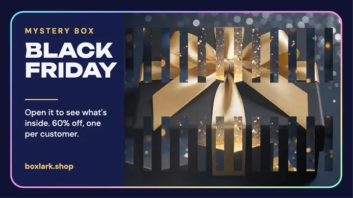 Black Friday mystery box lenticular thumbnail template