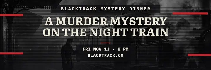 Blacktrack mystery dinner train header template