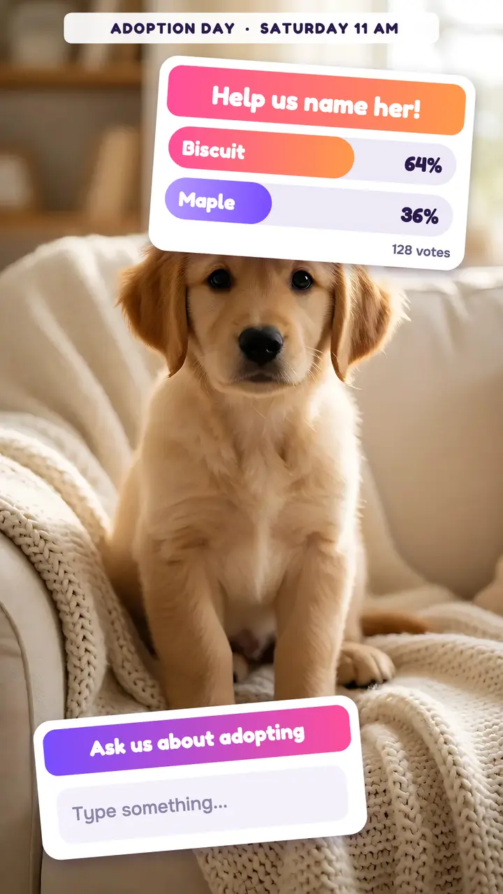 Name the pup poll story template
