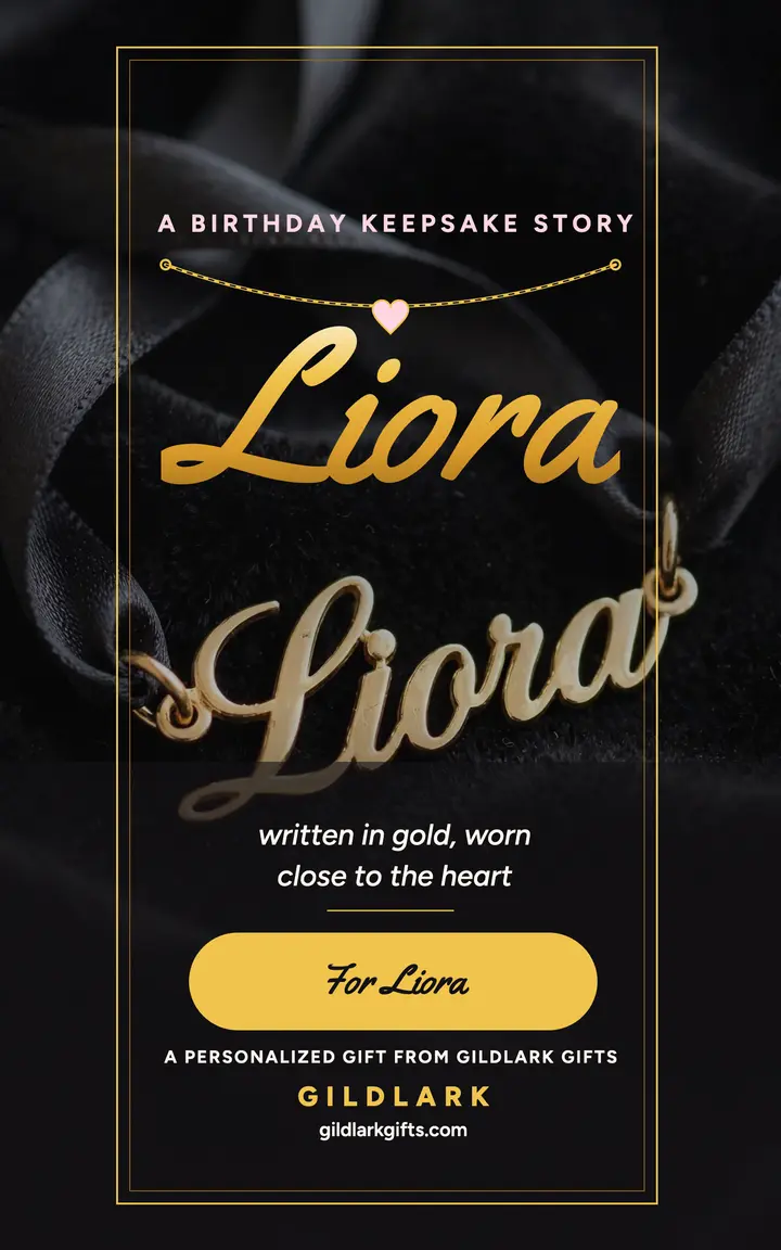 Liora nameplate necklace birthday ebook cover template