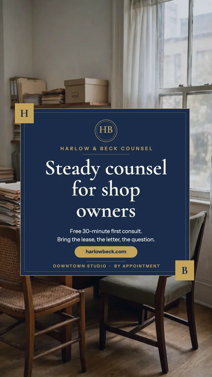 Harlow Beck free consult story template
