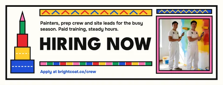 Brightcoat Painters hiring cover template