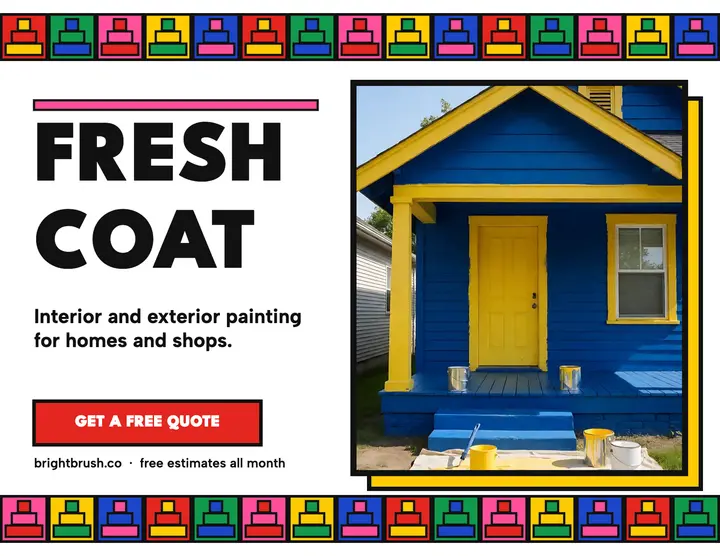 Bright Brush painters: house painting service flyer template