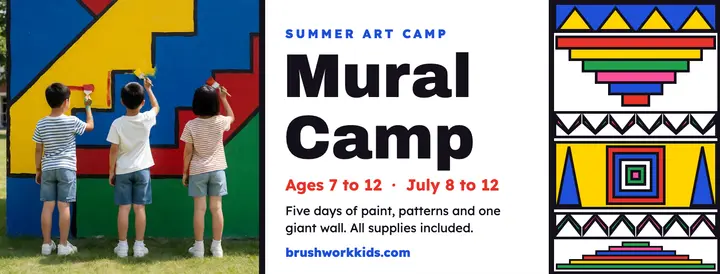 Brushwork Kids mural camp cover template