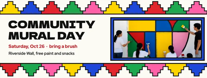 Riverside Mural Day template