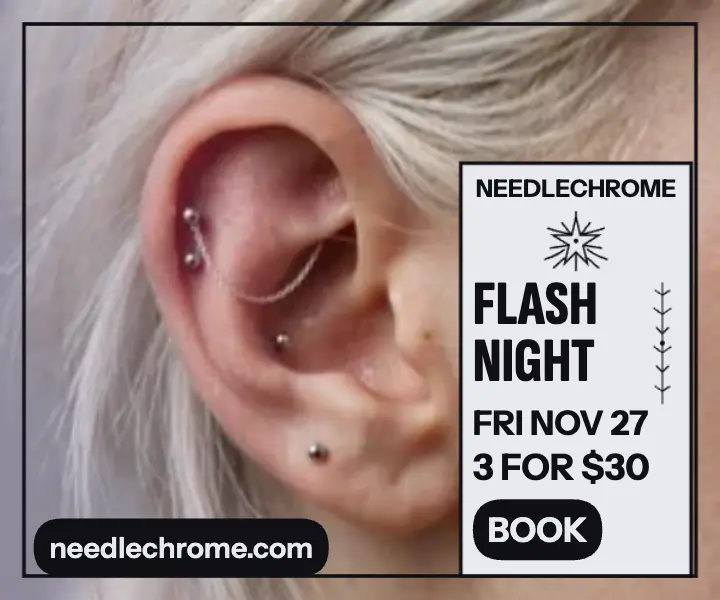 Needlechrome flash night piercing ad template