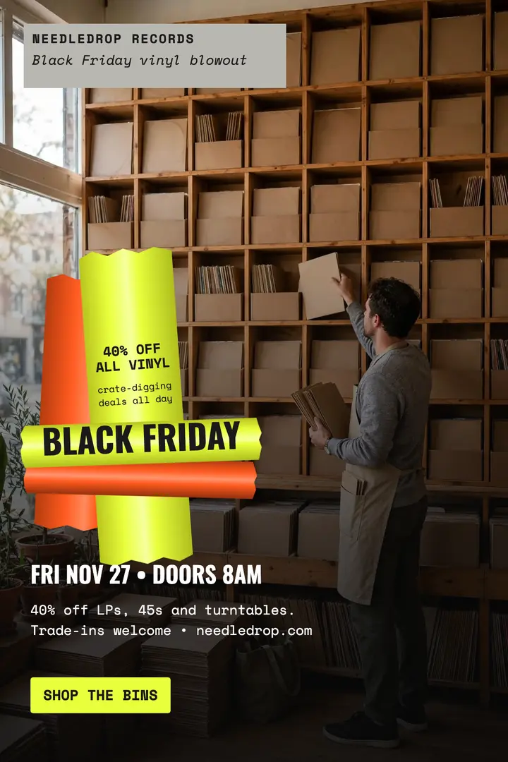 Needledrop Black Friday tape poster template