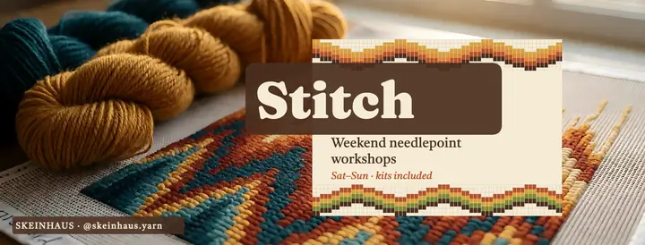 Weekend needlepoint workshops, bargello cover template