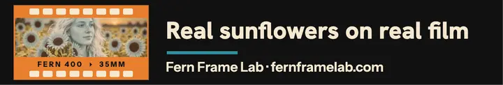 Fern Frame Lab negative film creator cover template