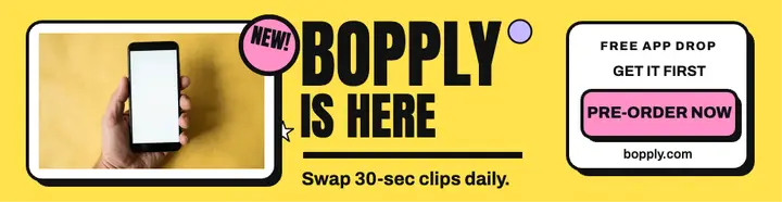 Bopply app drop neo-brutal billboard template
