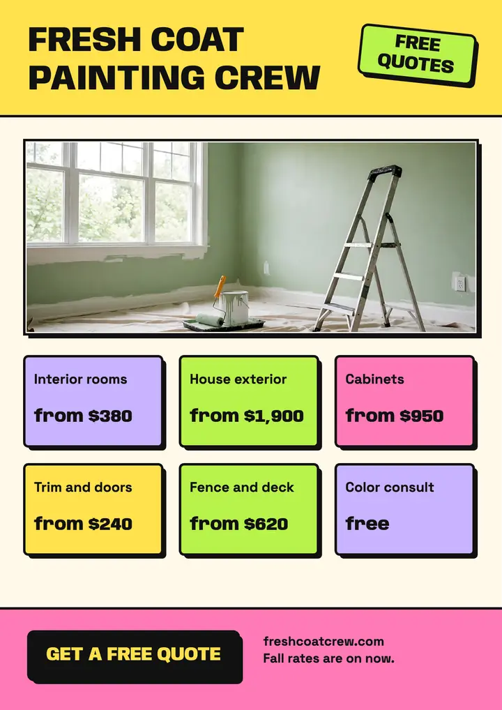 Fresh Coat painting crew flyer template