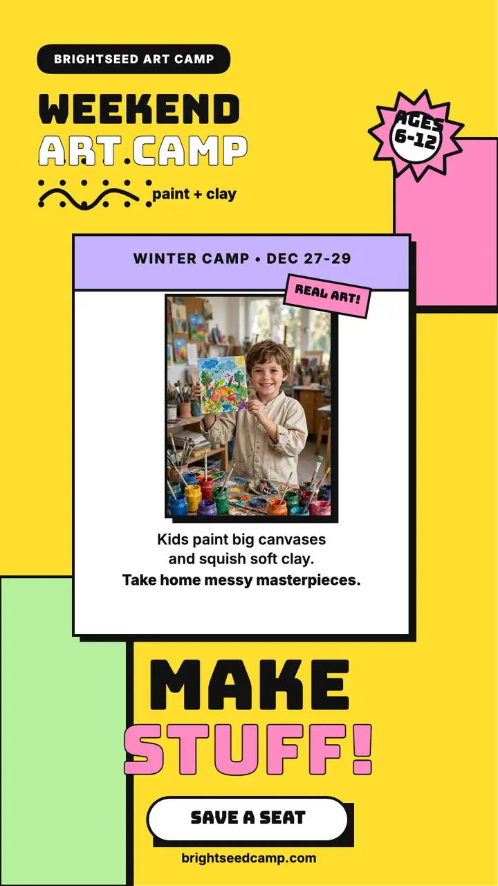 Brightseed weekend art camp story template