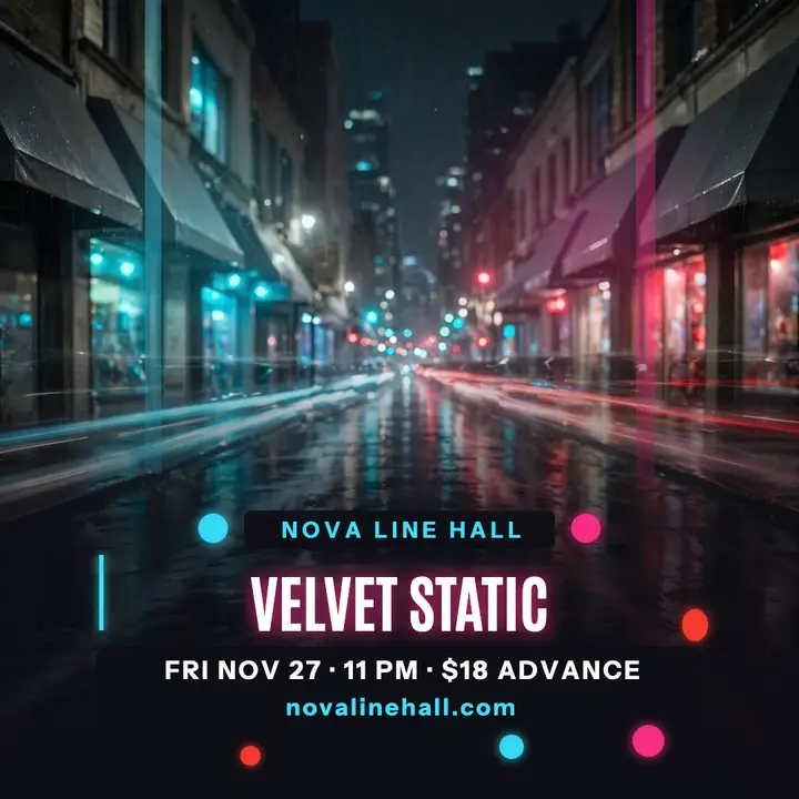 Velvet Static neon club night post template