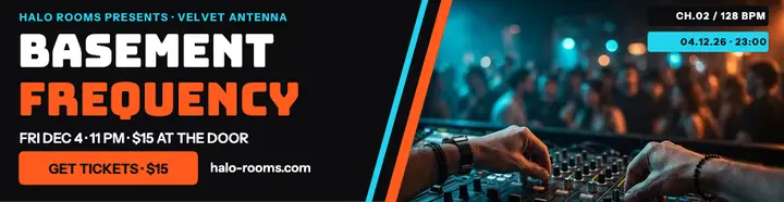 Basement Frequency DJ night billboard template