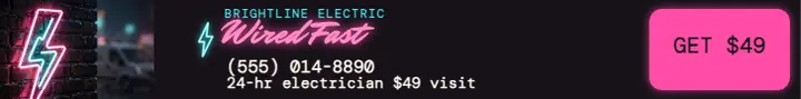 Brightline late night electrician leaderboard: electrician ad template