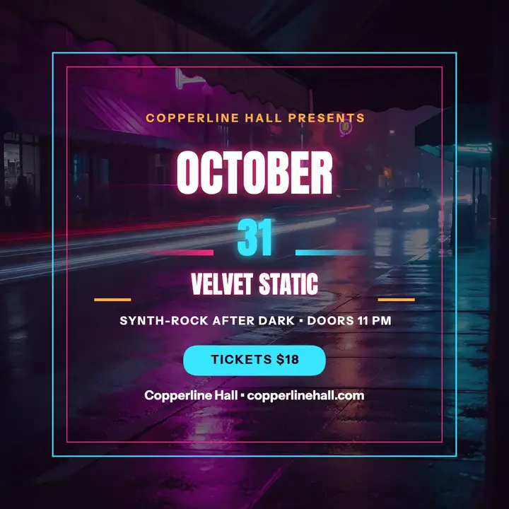 Velvet Static gig night post template