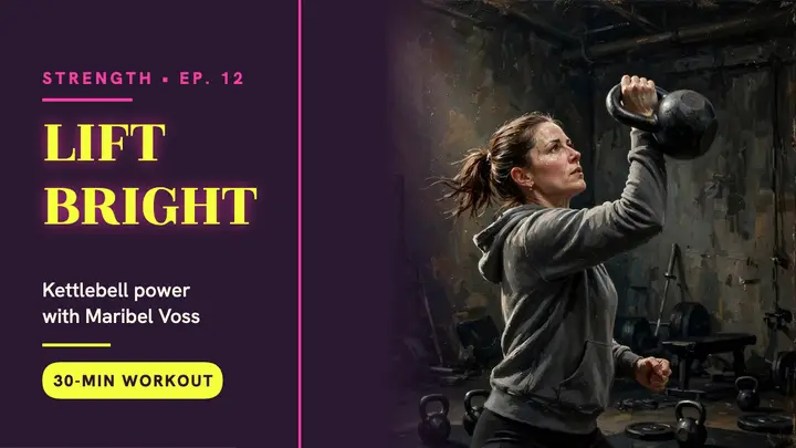 Lift Bright kettlebell workout thumbnail template