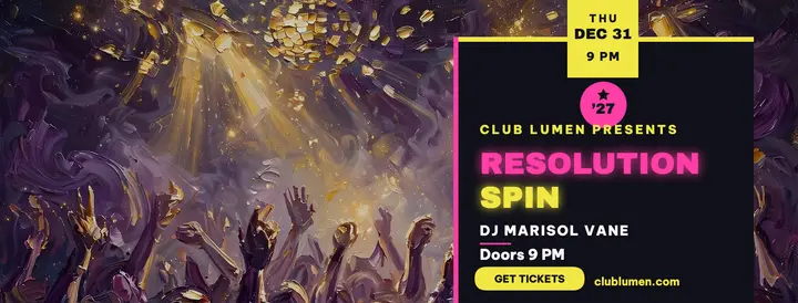 Resolution Spin New Year's Eve cover template