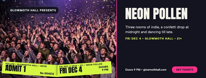 Neon Pollen club night cover, Glowmoth Hall: club night facebook cover template