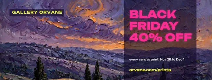 Orvane Black Friday canvas print sale cover template