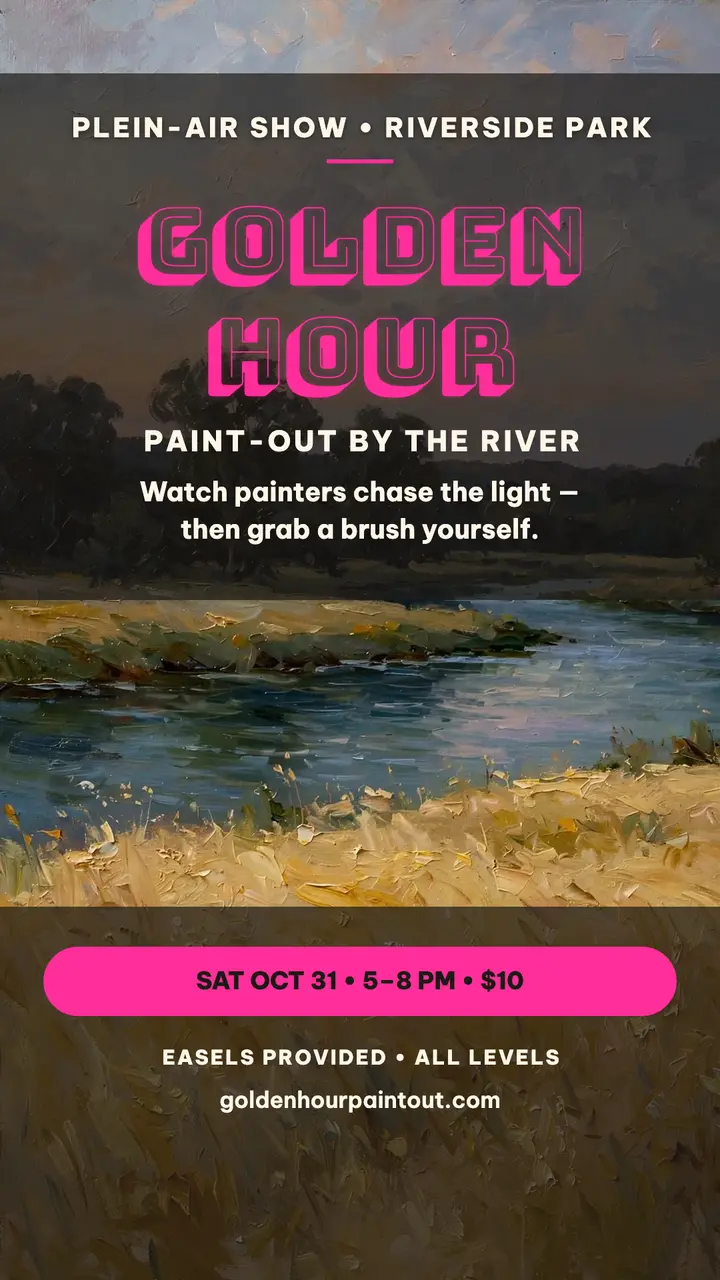 Golden Hour Paint-Out riverside story template