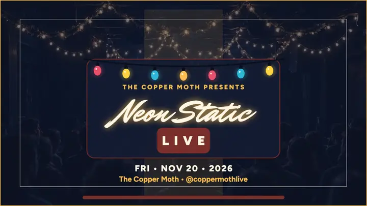 Neon Static live bulb-string thumbnail template